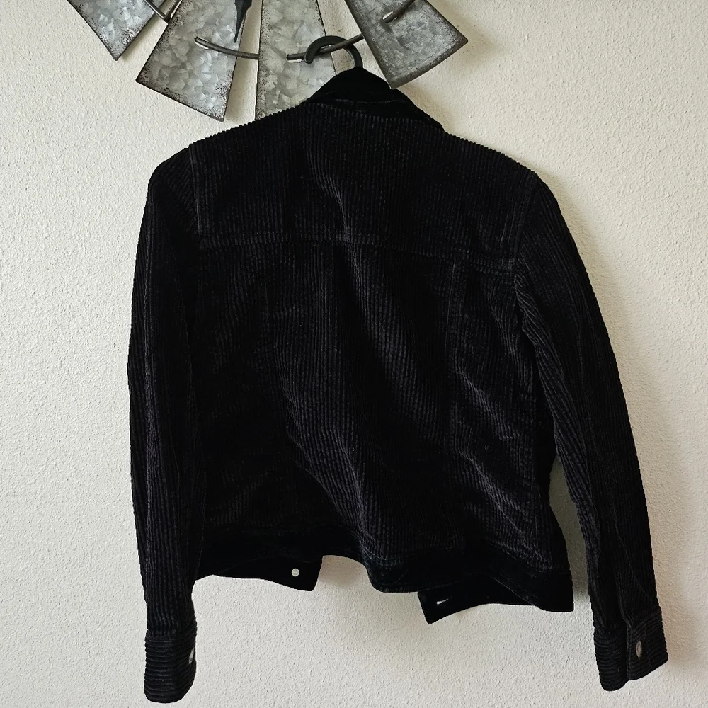 J.jill Black Corduroy Women's Barn Casual Jacket Size XXS.